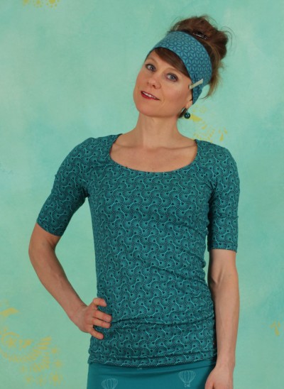 Shirt, S21C22, turquoise-blue