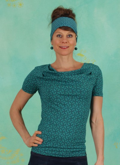 Shirt, S21C47, turquoise-blue