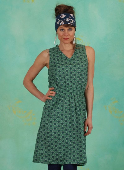 Kleid, S21E04, green-multi
