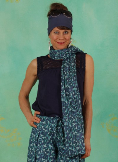 Tuch, S22ACS06, green-blue-multi
