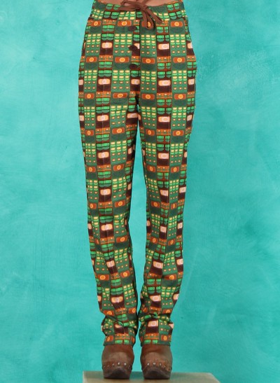 Hose, STR-PAN-745, green-multi