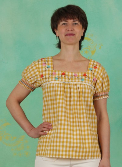 Bluse, T0623, yellow