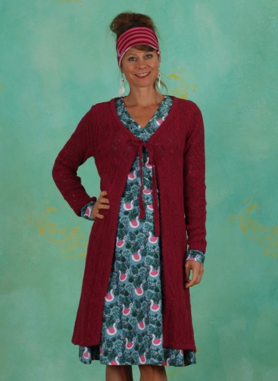 Cardigan, TBP4296, dark-pink