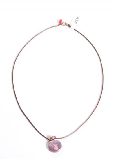 Kette, Cotton string with pendant, co0975c