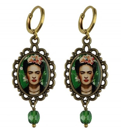 Ohrringe, UH049, bronze-green