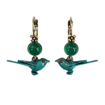 Ohrringe, UH083, turquoise-green
