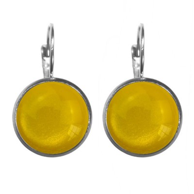 Ohrringe, UH087, silver-yellow