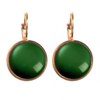 Ohrringe, UH091, dark-green