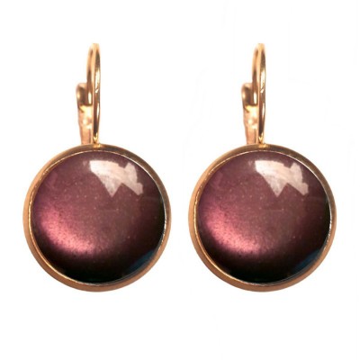Ohrringe, UH094, dark-pink