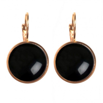 Ohrringe, UH096, bronze-black