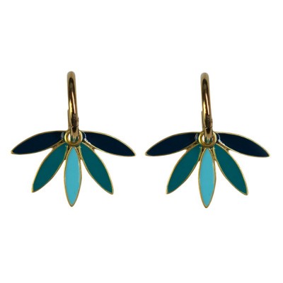 Ohrringe, UH105, blue-green