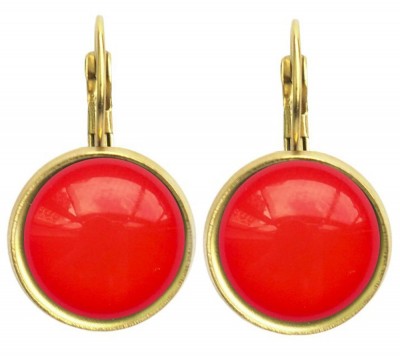 Ohrringe, UH160, orange-red