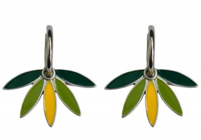 Ohrringe, UH166, green-yellow