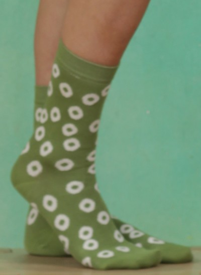 Socken, Dots, green
