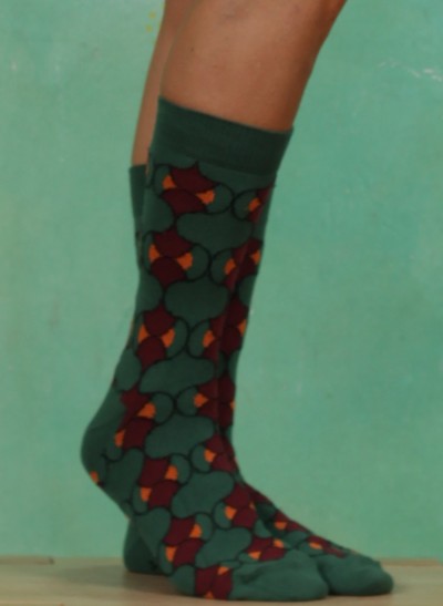 Socken, W21ACS01, green-multi