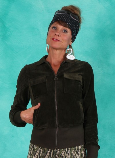 Cord-Zipper, WTG-AU23-01, dark-green