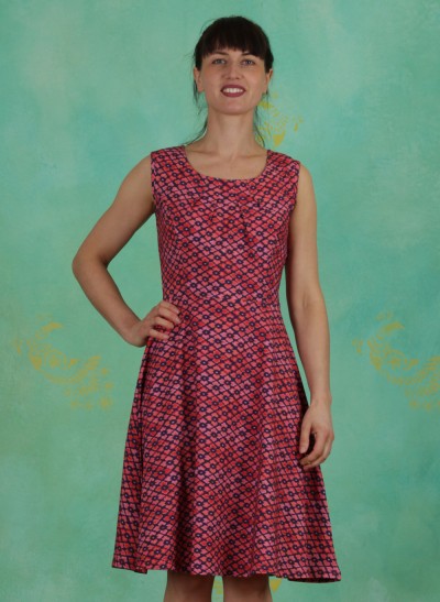 Kleid, Z20M06, blue-orange