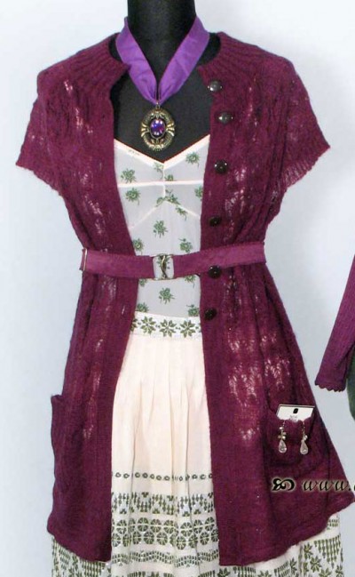 Cardigan, Table-Edenderry Knit, tibet
