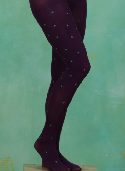 Strumpfhose, Purple Green Fly, purple/green