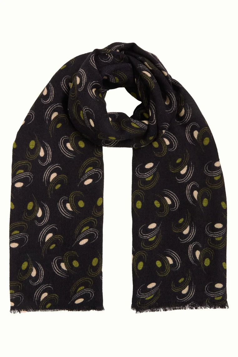 Schal, 09143-251, black-green-white