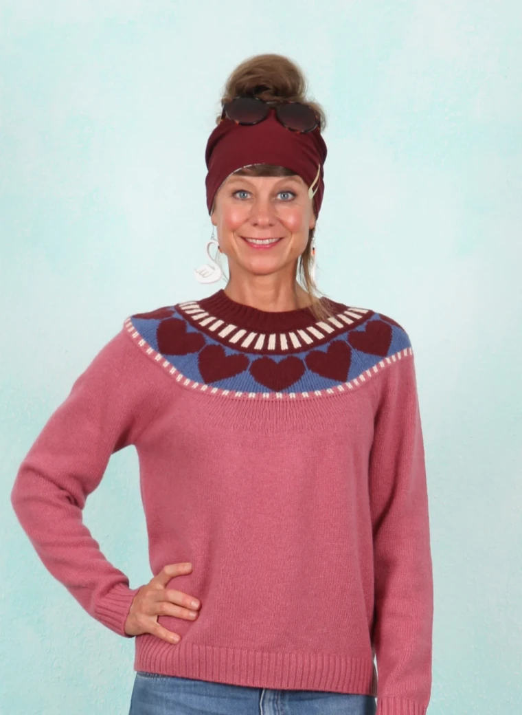 Pullover, 12817-05714, dark-pink