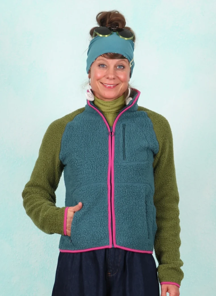 Fleece-Jacke, AW26300, petrol-green