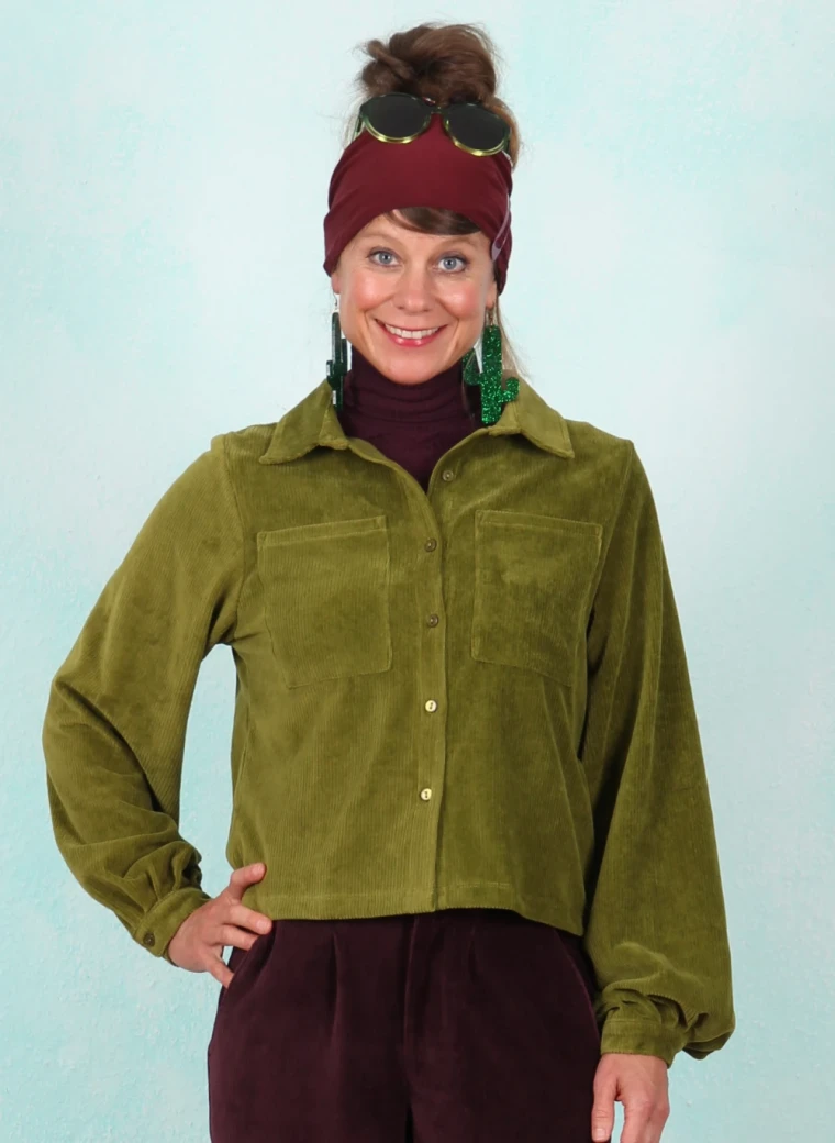 Cord-Velour-Hemd, AW26320, green