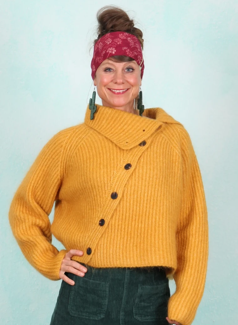 Cardigan, FD049-CCM-D44, yellow