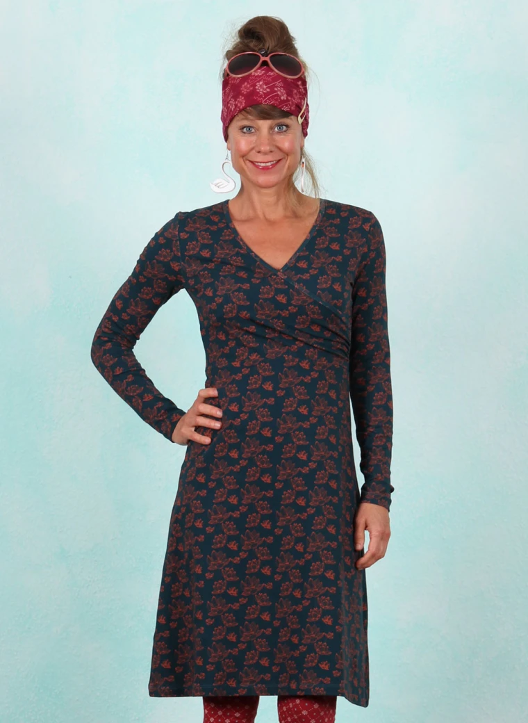 Kleid, LAWI2565, petrol-orange