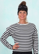 Shirt, Stereo Rainbow Crew, wizardy-black-stripes