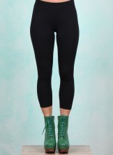 Leggins, Cropped Laune Legs, black-and-strong