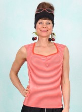 Top, Let Romance Rule, red-viva-el-sol-stripe