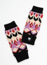 Armstulpen, Hand on Heart, fair-isle-gloves-black