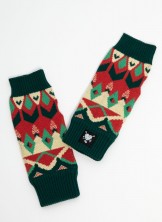 Armstulpen, Hand on Heart, fair-isle-gloves-green