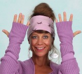 Armstulpen, Hand on Heart, old-library-lilac