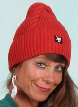 Mütze, Lady Mary Aran, old-library-red