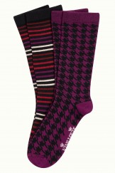 Socken 2er-Pack, 08349-517, purple