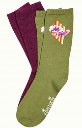 Socken 2er-Pack, 08353-253, green-multi