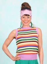 Top, 09674-490, lilac-multi