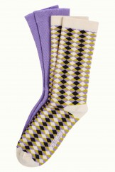 Socken 2er-Pack, 09774-514, lilac-multi