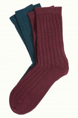 Socken 2er-Pack, 10131-600, wine