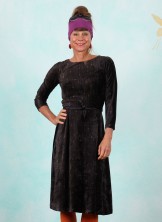 Samt-Kleid, 10204-007, black