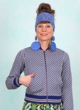 Jacke, 10535-439, blue-offwhite