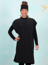 Fleece-Kleid, 3247-914, soft-black