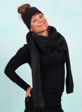 Fleece-Schal, 4051-914, soft-black