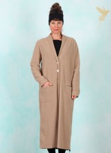 Fleece-Cardigan, 7162-815, light-brown