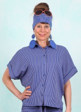 Bluse, LASU26194, blue