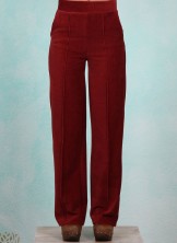 Rib-Velours-Hose, LAWI24120, red-brown