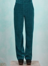 Velours-Hose, LAWI24125, petrol