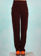 Rib-Velour-Hose, LAWI25145, dark-brown